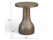 Bosley Lt. Brown Round Accent Table - Furniture City (CA)l