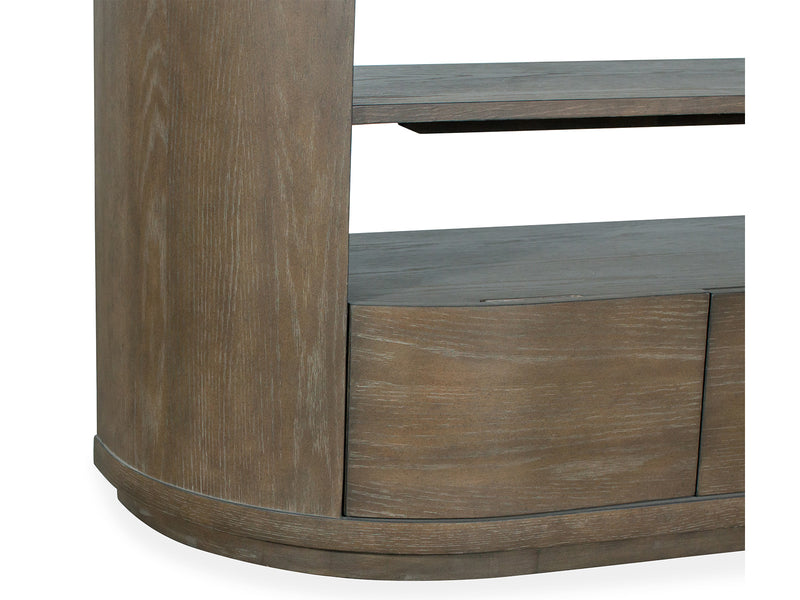 Bosley Lt. Brown Demilune Console - Furniture City (CA)l