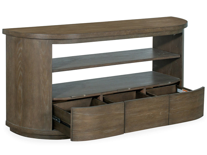 Bosley Lt. Brown Demilune Console - Furniture City (CA)l