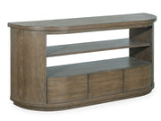 Bosley Lt. Brown Demilune Console - Furniture City (CA)l