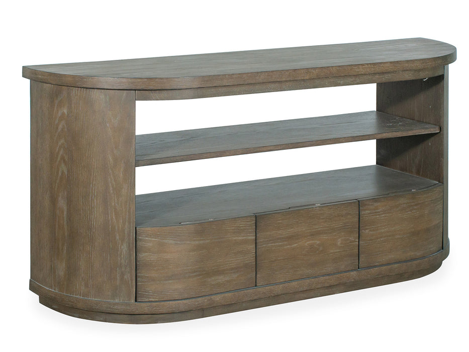 Bosley Lt. Brown Demilune Console