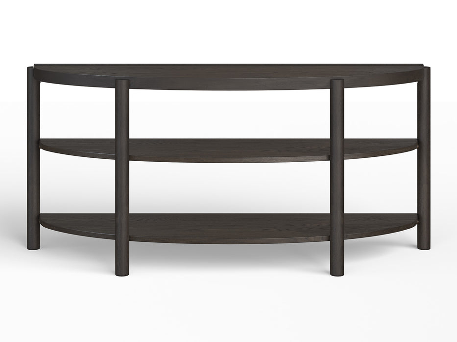 Hadleigh Black Demilune Sofa Table