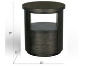 Bosley Dk. Brown Round End Table - Furniture City (CA)l