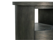 Bosley Dk. Brown Round End Table - Furniture City (CA)l