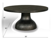 Bosley Dk. Brown Round Cocktail Table - Furniture City (CA)l