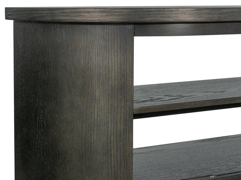 Bosley Dk. Brown Demilune Console - Furniture City (CA)l