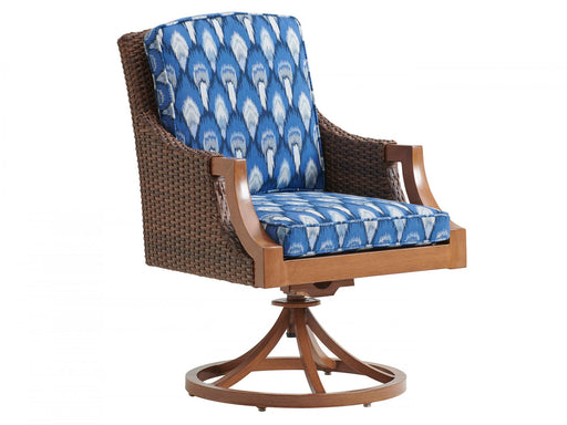 Tommy Bahama Outdoor Harbor Isle Swivel Rocker Arm Dining Chair image