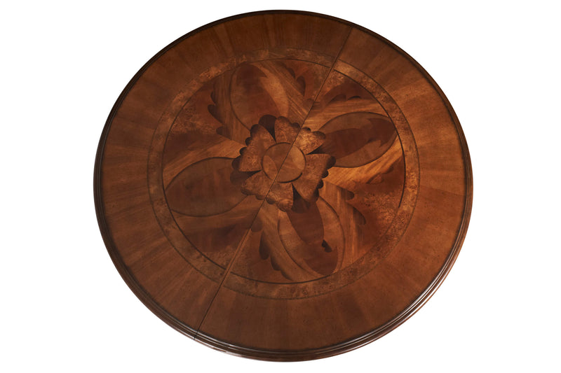 Villa Valencia Round Dining Table - Classic Chestnut - Furniture City (CA)l