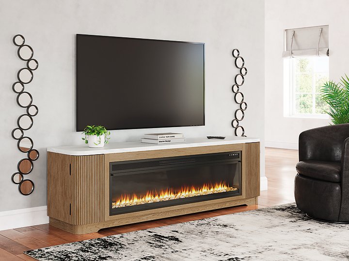 Camdill 80" TV Stand with Electric Fireplace - Furniture City (CA)l