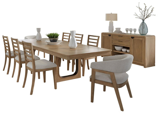 Parker House Escape - Dining 84 In. Rectangular Extendable Table With 8 Chairs and Server