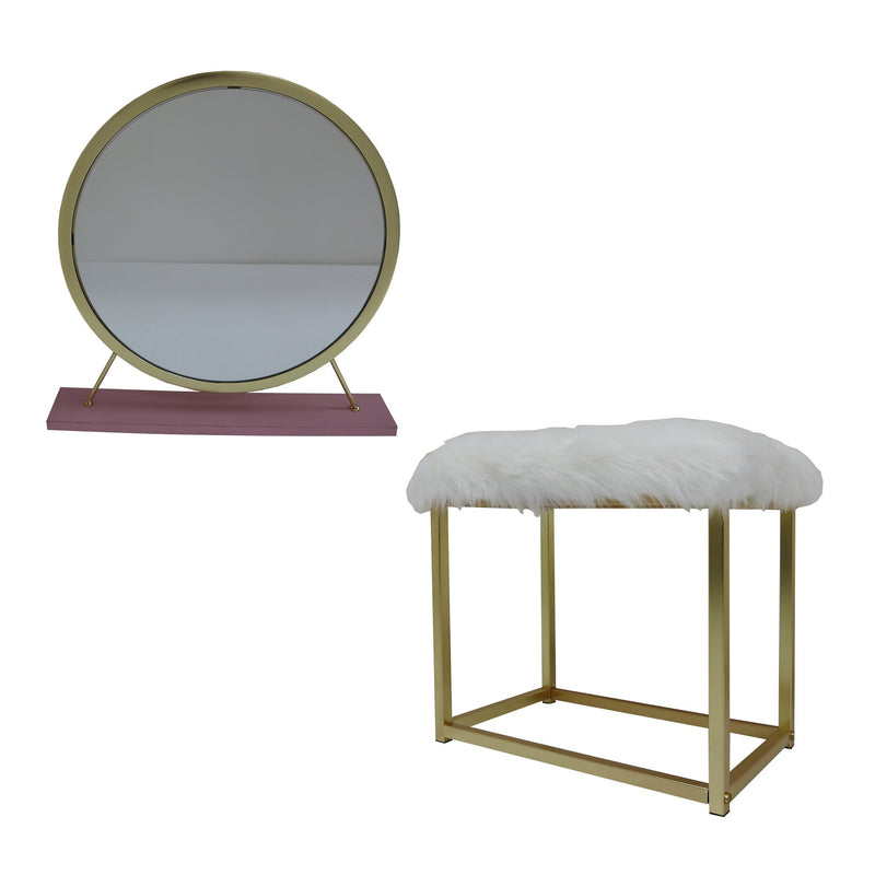 adao-faux-fur-mirror-pink-gold-vanity-mirror-stool-3
