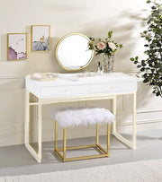 adao-faux-fur-mirror-white-brass-vanity-mirror-stool-2