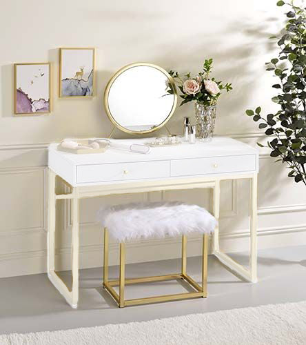 adao-faux-fur-mirror-white-brass-vanity-mirror-stool-2