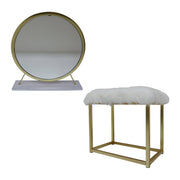 adao-faux-fur-mirror-white-brass-vanity-mirror-stool-3