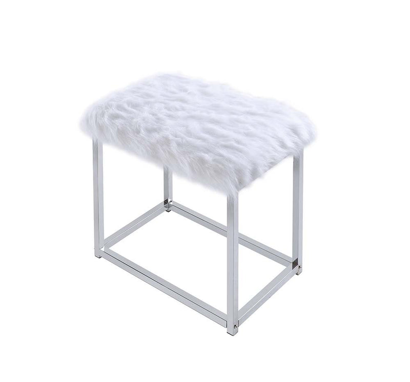 adao-faux-fur-mirror-white-chrome-vanity-mirror-stool-5