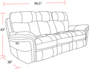 Parker Living Mason - Charcoal Power Reclining Sofa and Loveseat