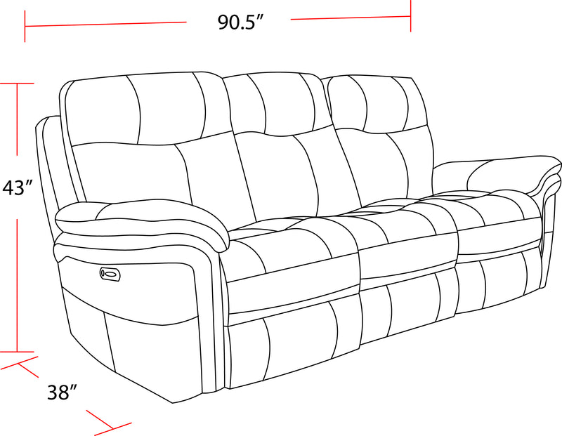 Parker Living Mason - Charcoal Power Reclining Sofa and Loveseat