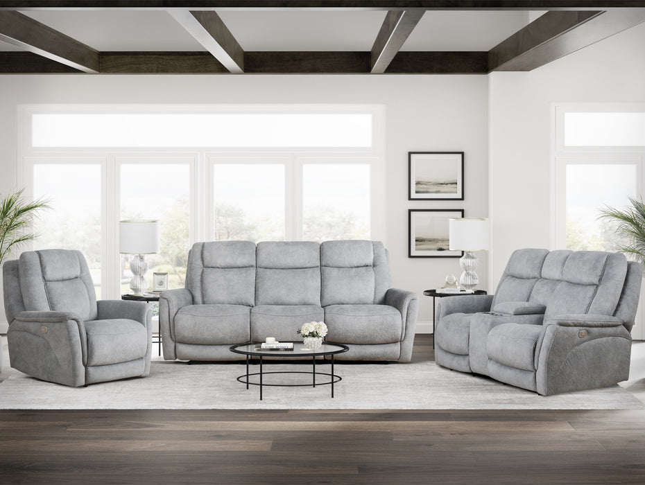 Parker Living Linus - Hudson Grey Zero Gravity Power Reclining Console Loveseat