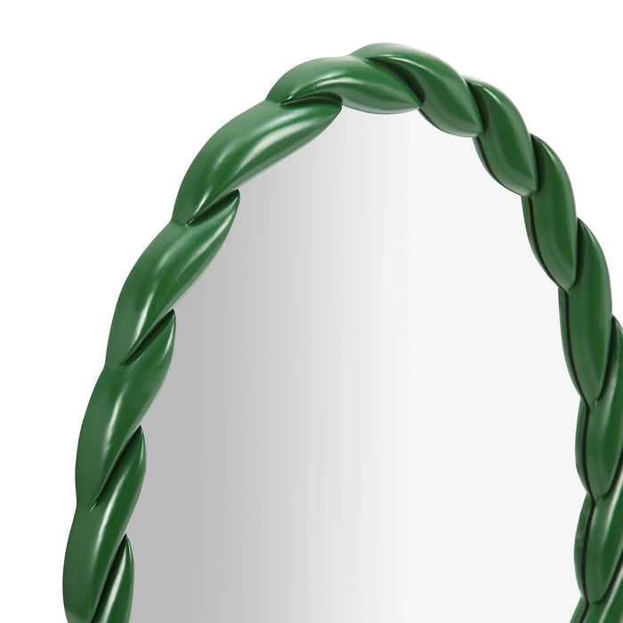 agnes-forest-green-glossy-oval-mirror-4