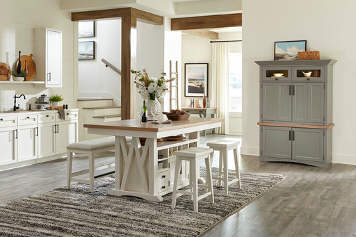 Parker House Americana Modern Dining 72 In. Island Counter-Height Extendable Dining Table