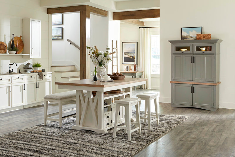 Parker House Americana Modern Dining 72 In. Island Counter-Height Extendable Dining Table