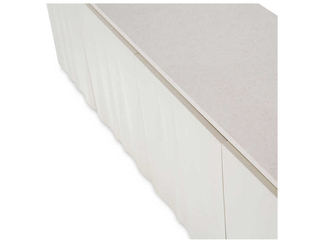 AICO Furniture London Place Media Cabinet in Creamy Pearl