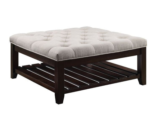 aizen-beige-fabric-espresso-finish-cocktail-ottoman-1