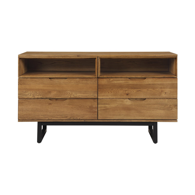 aldo-queen-size-4-piece-platform-bed-frame-bedroom-set-in-brown-oak-wood-and-black-metal-4