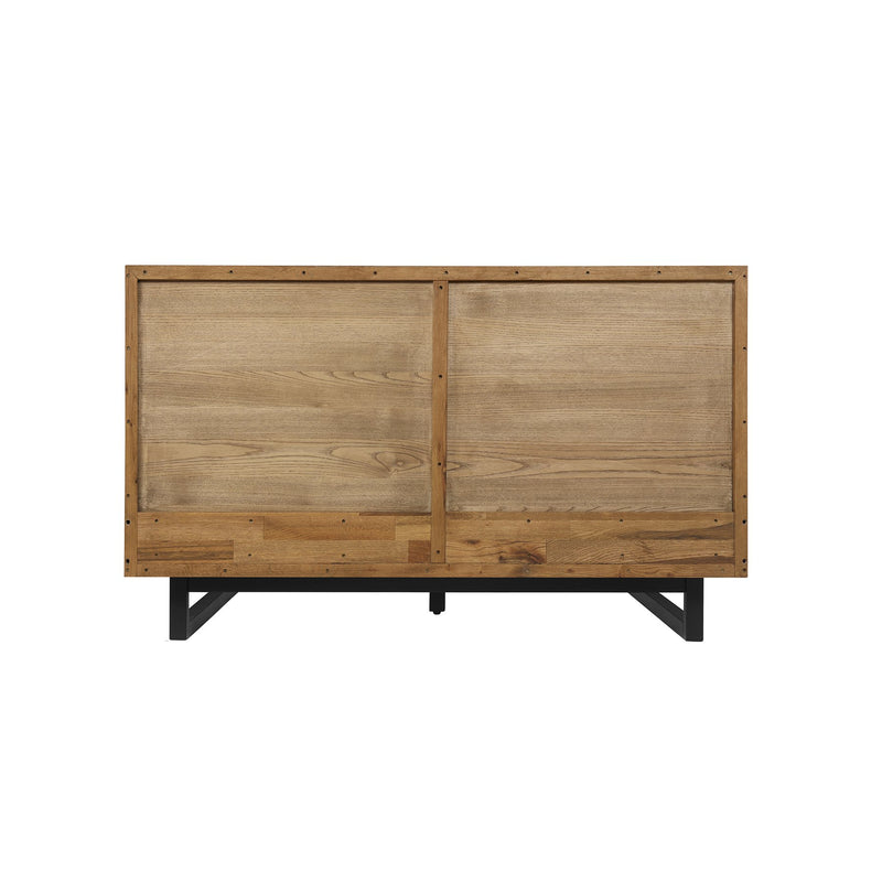 aldo-queen-size-brown-oak-wood-platform-bed-frame-with-black-metal-legs-4