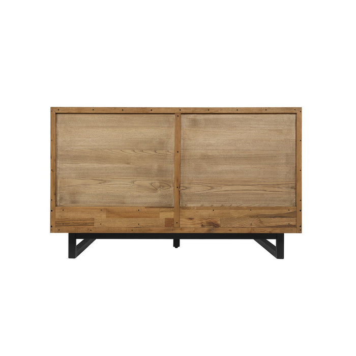 aldo-queen-size-brown-oak-wood-platform-bed-frame-with-black-metal-legs-4