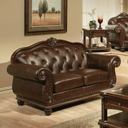 anondale-espresso-top-grain-leather-match-cherry-loveseat-1