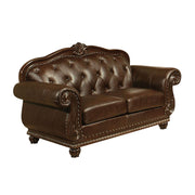 anondale-espresso-top-grain-leather-match-cherry-loveseat-2