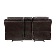 aram-dark-brown-double-glider-reclining-love-seat-with-center-console-receptacles-and-usb-ports-2