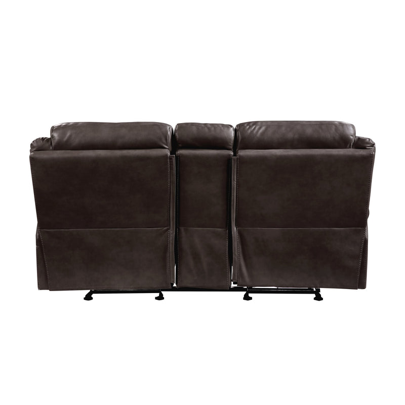 aram-dark-brown-double-glider-reclining-love-seat-with-center-console-receptacles-and-usb-ports-2
