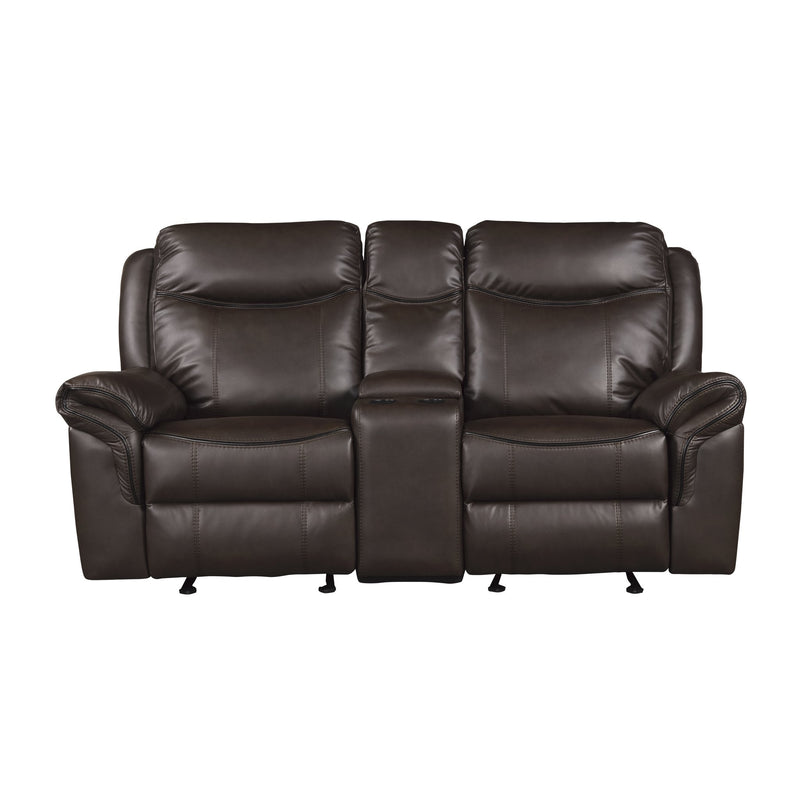 aram-dark-brown-double-glider-reclining-love-seat-with-center-console-receptacles-and-usb-ports-6