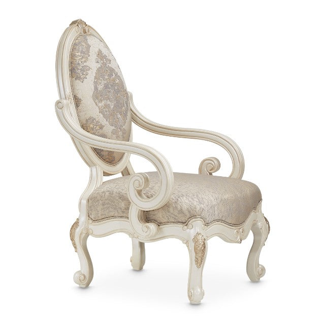 AICO Lavelle Oval Back Wood Chair Mystic in Classic Pearl