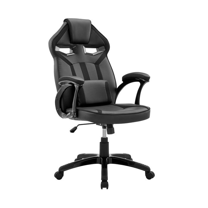aspect-adjustable-racing-gaming-chair-in-black-faux-leather-and-mesh-with-lumbar-support-pillow-1