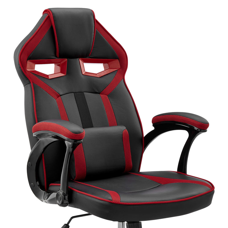 aspect-adjustable-racing-gaming-chair-in-black-faux-leather-and-red-mesh-with-lumbar-support-pillow-6