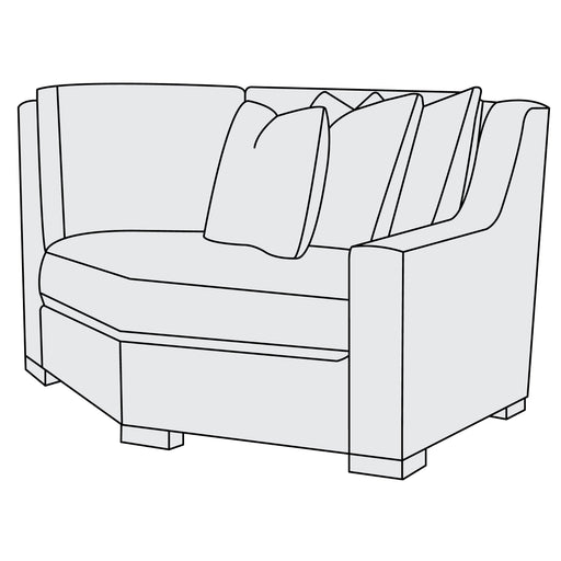 Germain Fabric Right Arm Cuddler