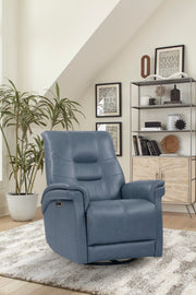Parker Living Carnegie - Verona Azure - Powered By Freemotion Cordless Power Swivel Glider Recliner Two Pack