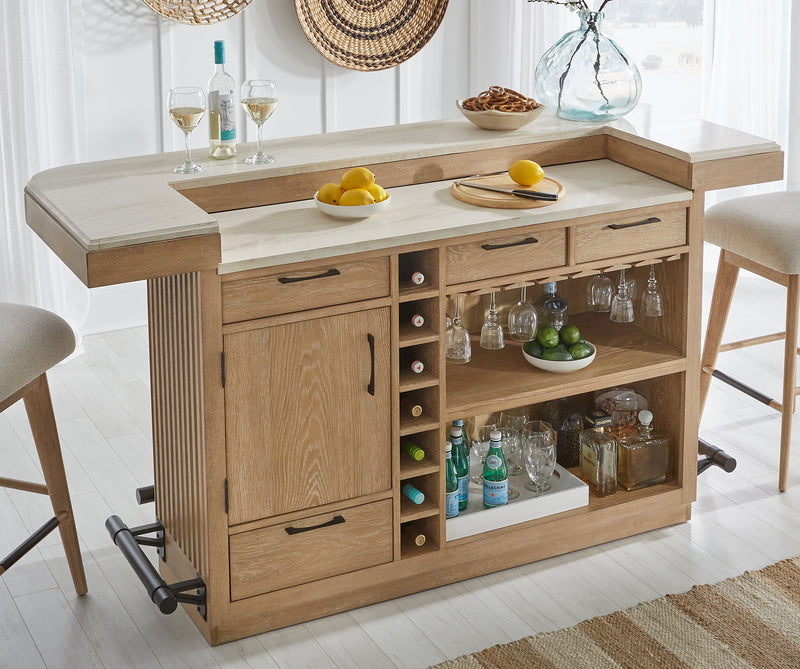 parker-house-escape-dining-78-inch-bar-with-2-upholstered-swivel-barstools-4