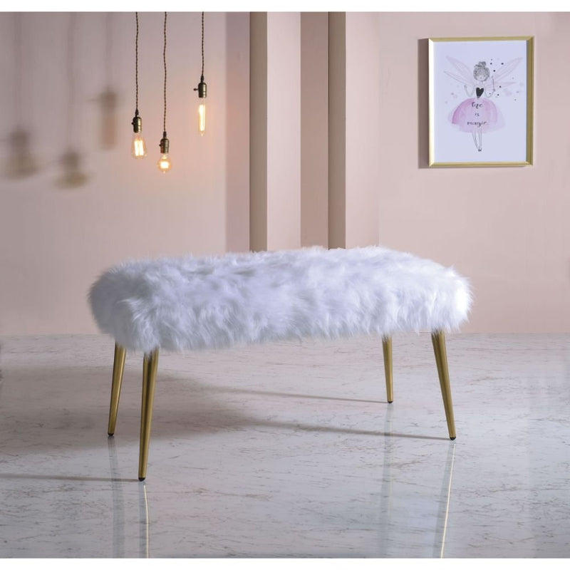 bagley-ii-white-faux-fur-gold-bench-1