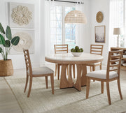 Parker House Escape - Dining 54 In. Round Table with 4 Ladderback Chairs