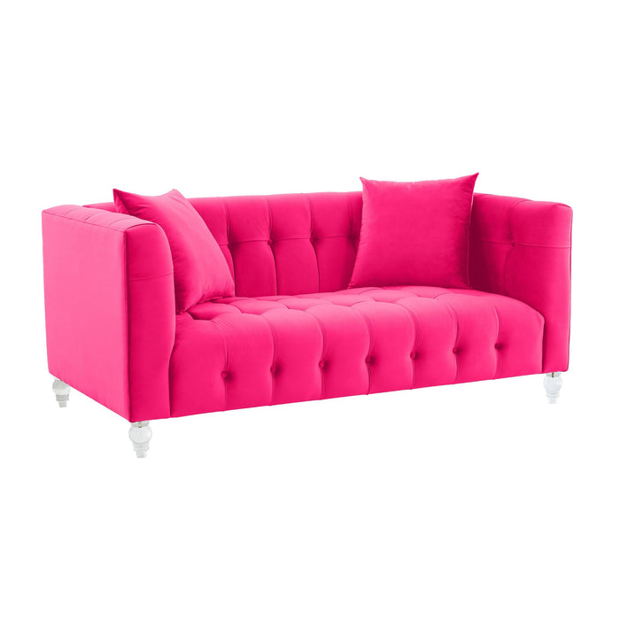 bea-hot-pink-velvet-loveseat-1
