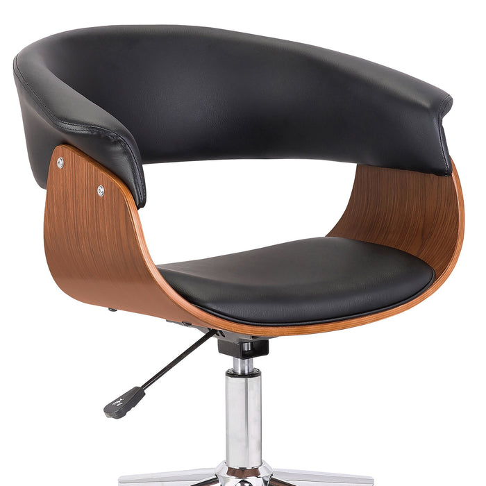 bellevue-mid-century-office-chair-in-chrome-finish-with-black-faux-leather-and-walnut-veneer-4