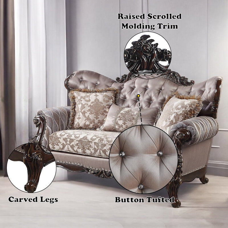 benbek-fabric-antique-oak-loveseat-w-3-pillows-6