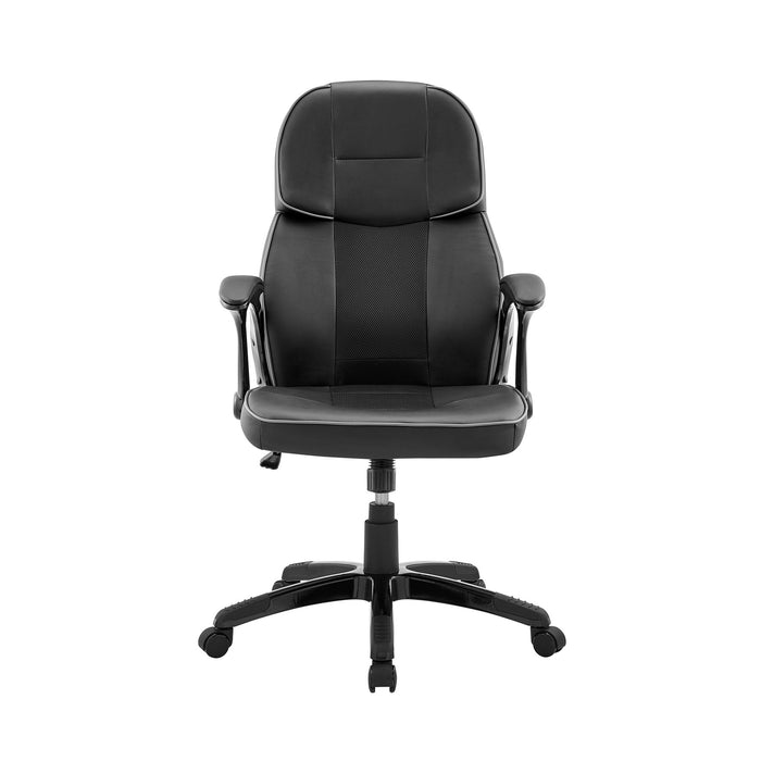 bender-adjustable-racing-gaming-chair-in-black-faux-leather-with-dark-gray-accents-2