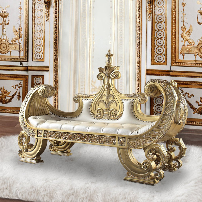 bernadette-white-leatherette-gold-bench-1