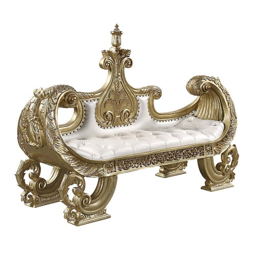 bernadette-white-leatherette-gold-bench-2