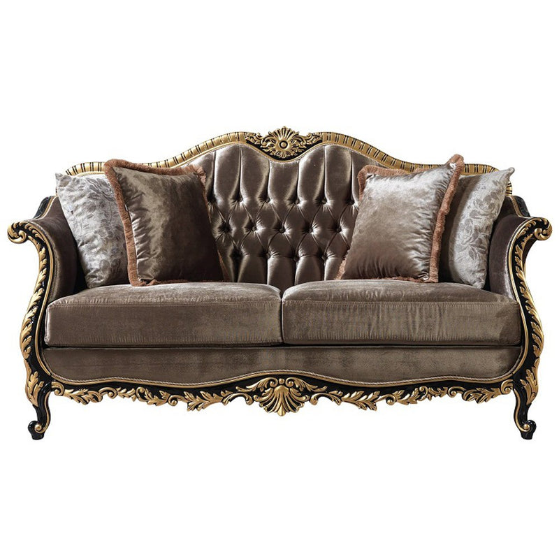 betria-light-green-velvet-gold-black-high-gloss-loveseat-w-4-pillows-3